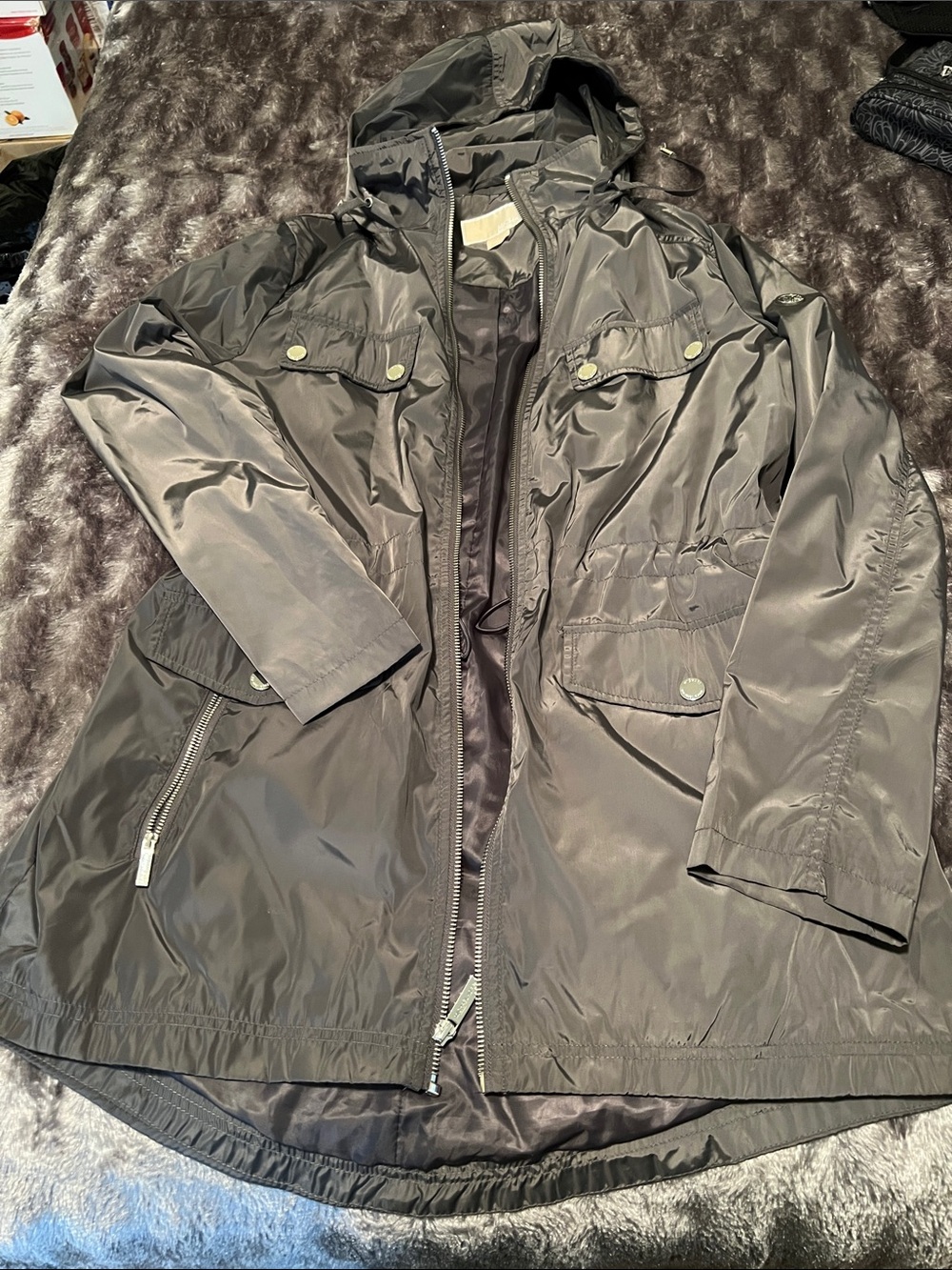 Women’s Michael Kors Grey RainJacket, size M